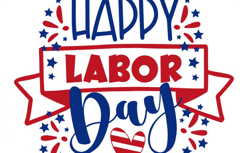 Happy Labor Day - Holiday calligraphy with stars. Good for poster, banner, t shirt print, greeting card, and mug, other gifts design.